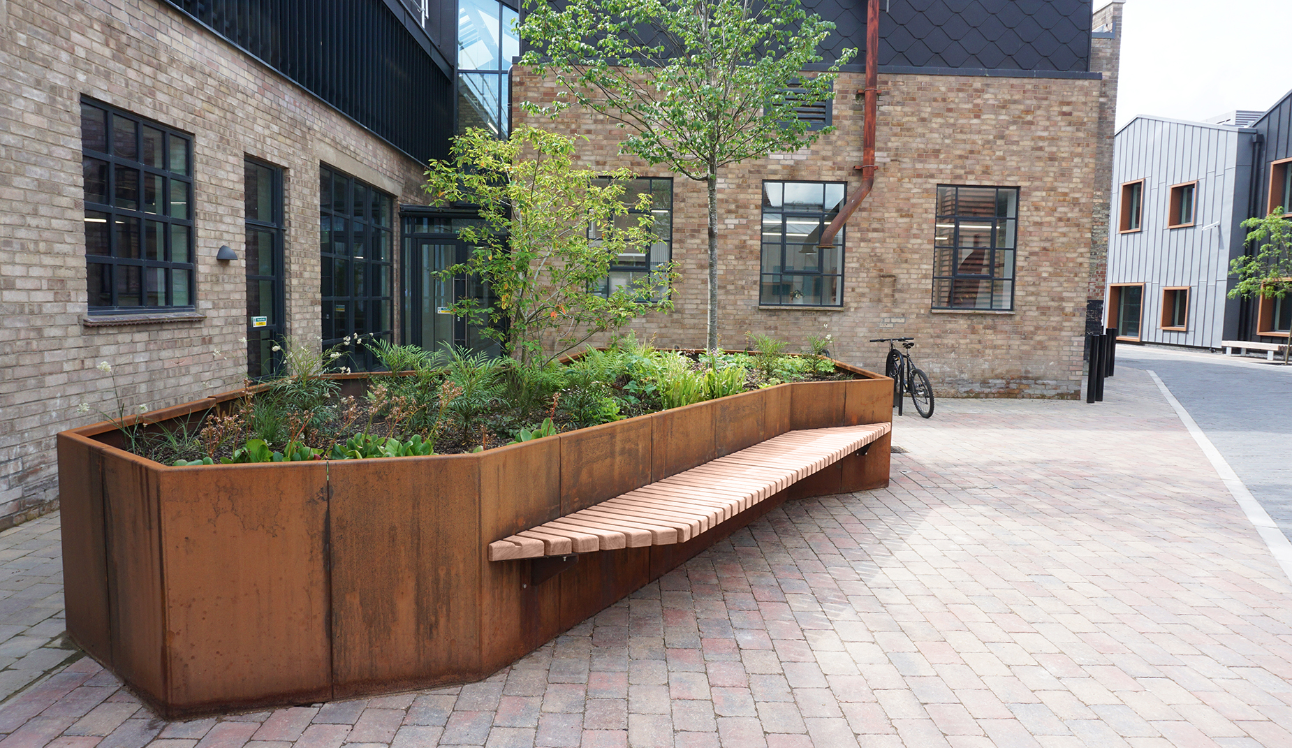 cubit fold outdoor planter seating