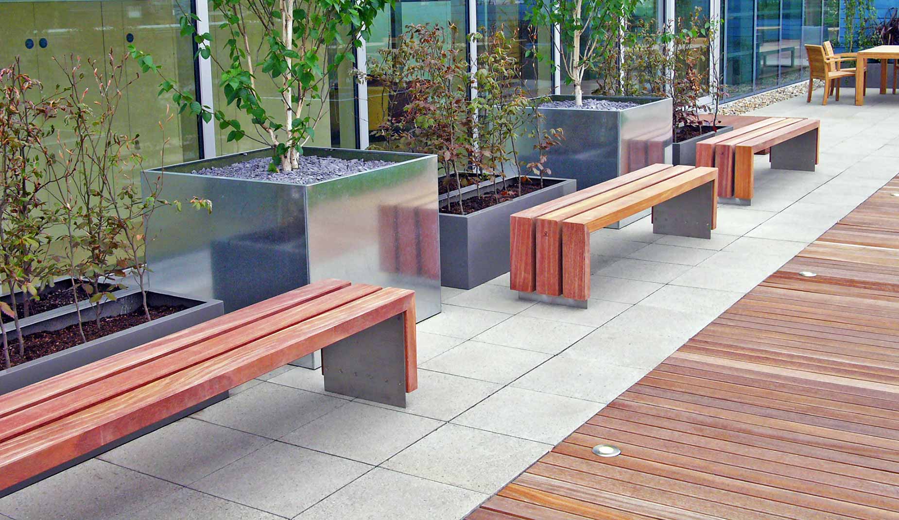 Bloc bench in hardwood Factory Furniture