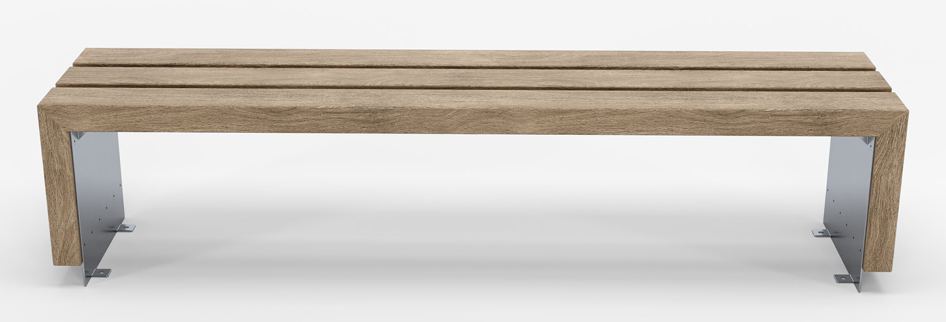 Bloc bench in hardwood