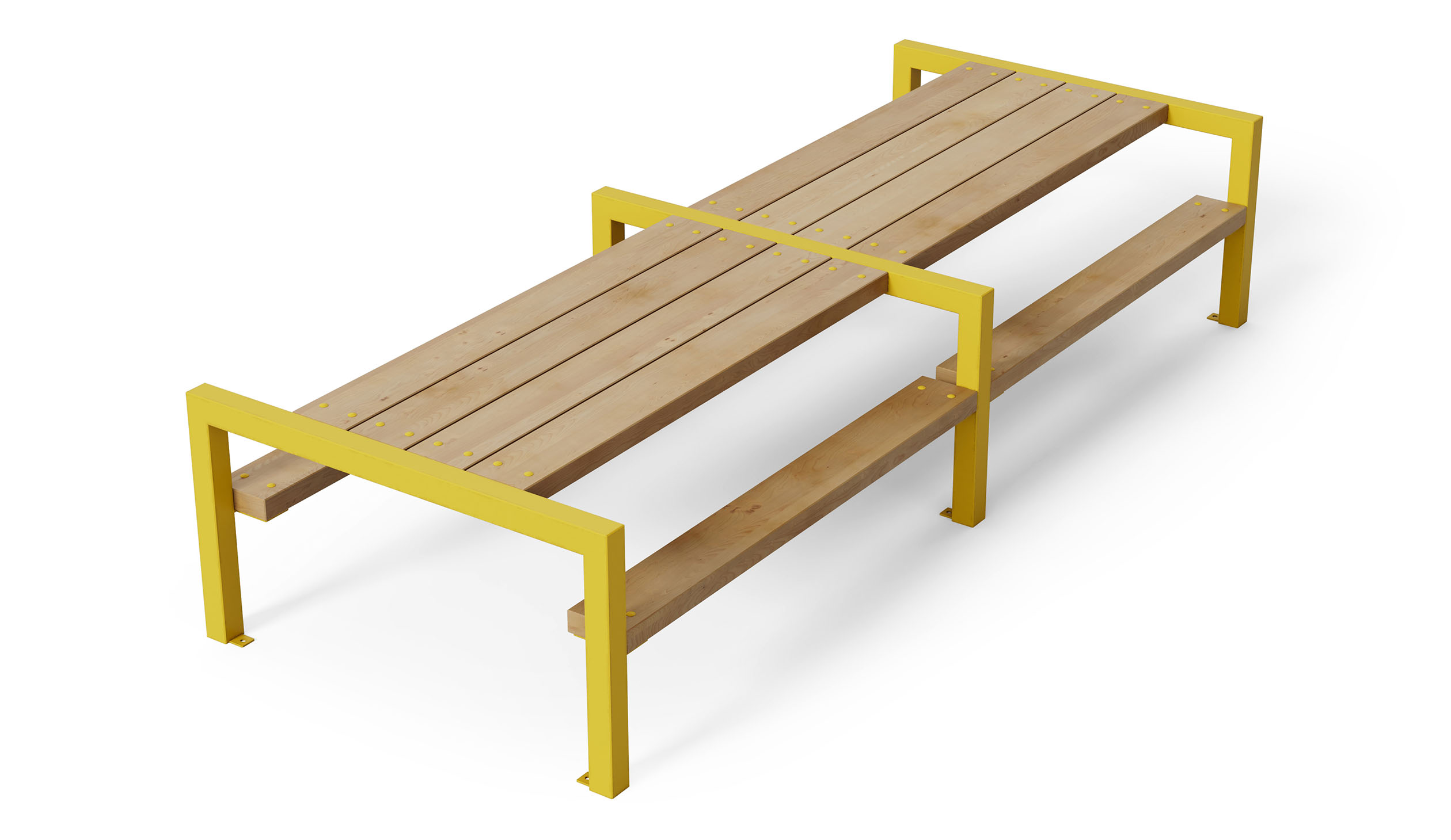 ARRY Double Picnic Table in hardwood