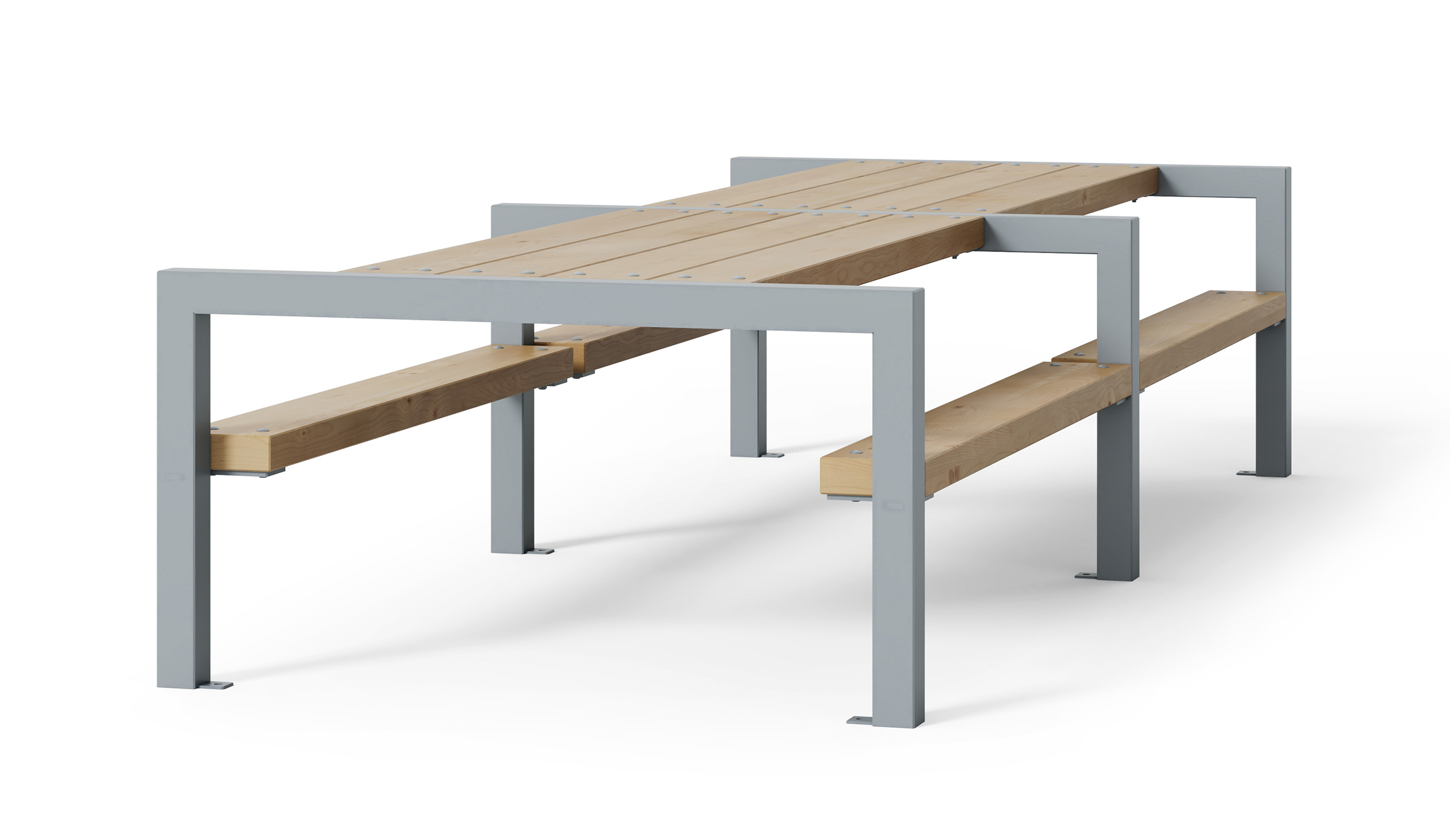 ARRY Double Picnic Table in hardwood