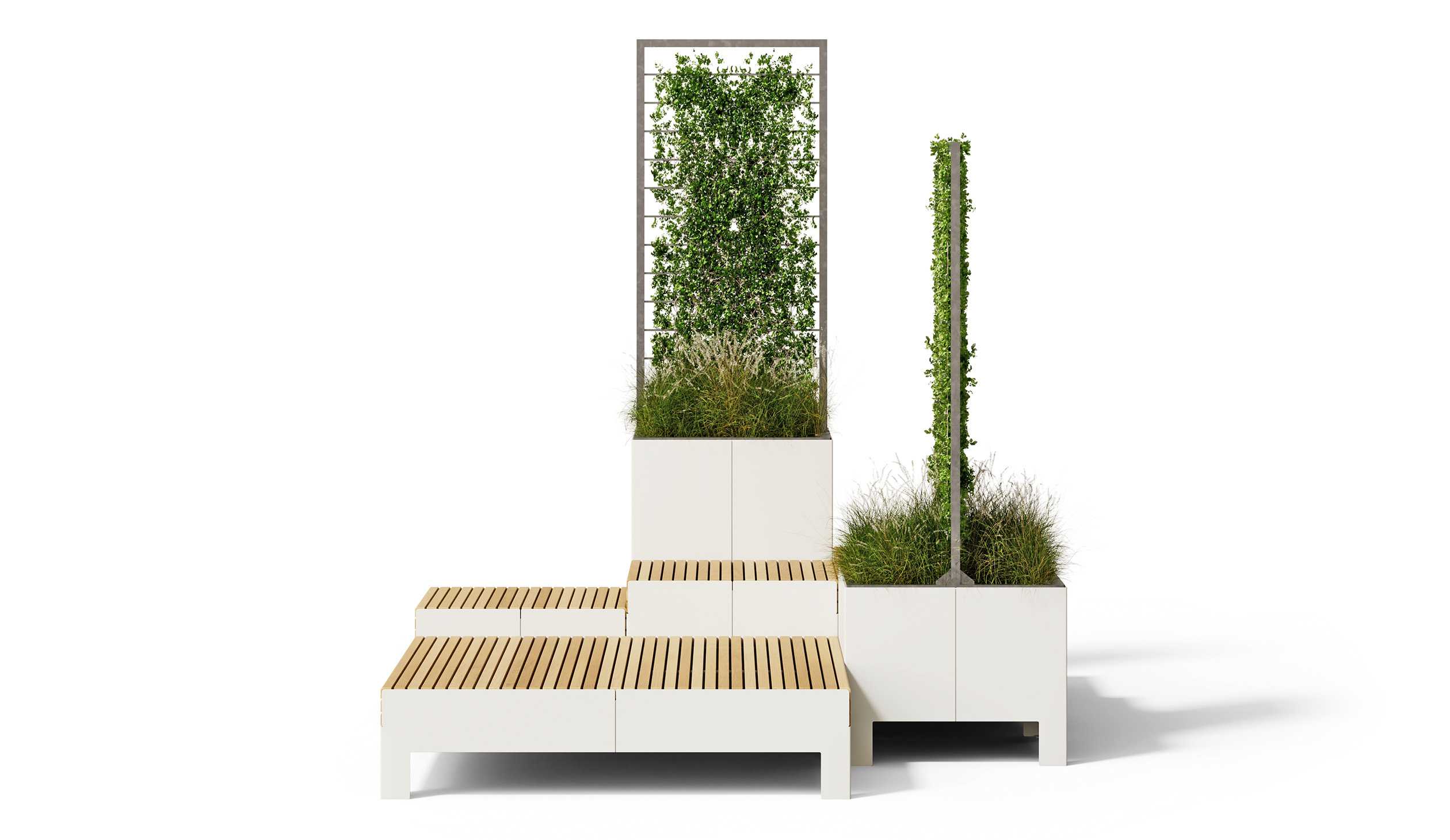 METRIC Planter in steel Factory Furniture