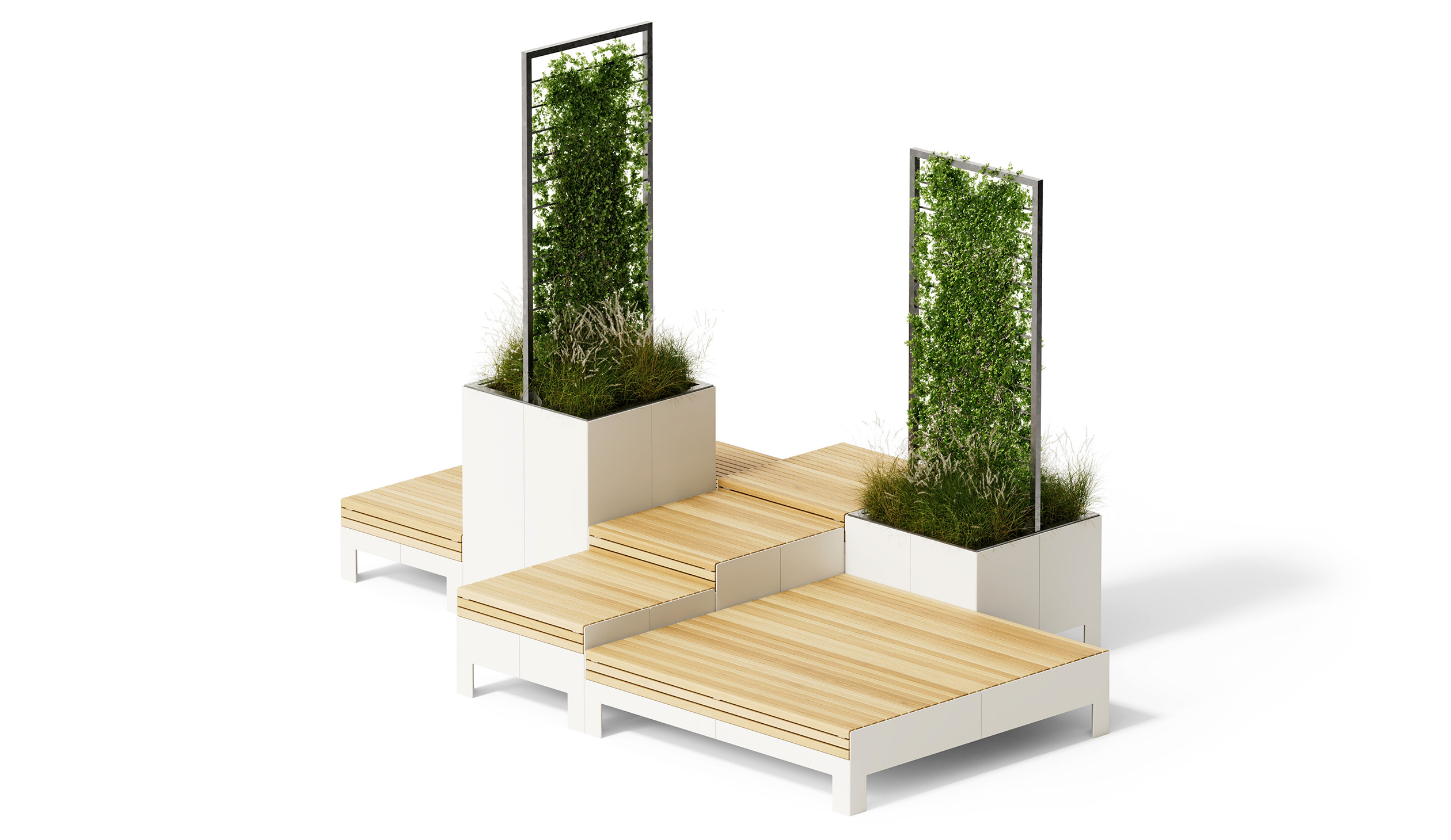 METRIC Planter in steel Factory Furniture