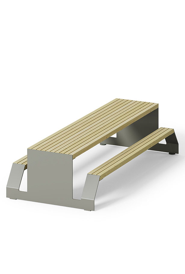 SLAB Picnic Table in hardwood