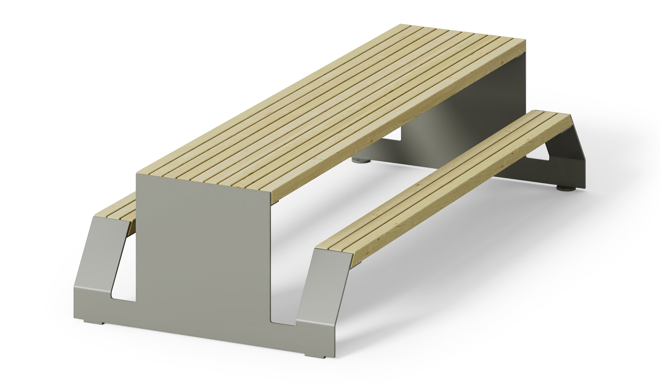 SLAB Picnic Table in hardwood